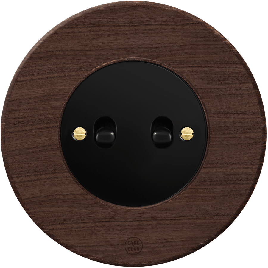 CLASSIC OAK 2 TOGGLE BLACK SWITCH - DYKE & DEAN