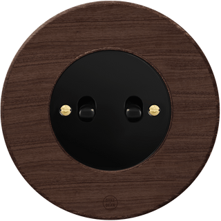 CLASSIC OAK 2 TOGGLE BLACK SWITCH - DYKE & DEAN