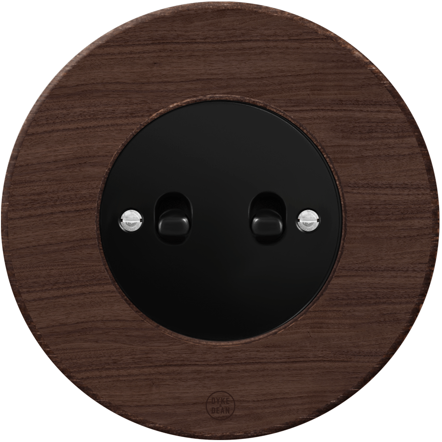 CLASSIC OAK 2 TOGGLE BLACK SWITCH - DYKE & DEAN