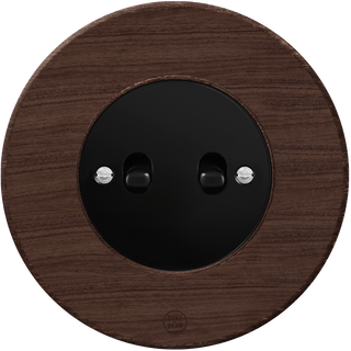 CLASSIC OAK 2 TOGGLE BLACK SWITCH - DYKE & DEAN