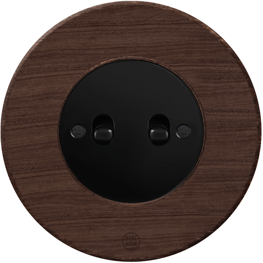 CLASSIC OAK 2 TOGGLE BLACK SWITCH - DYKE & DEAN