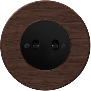 CLASSIC OAK 2 TOGGLE BLACK SWITCH - DYKE & DEAN