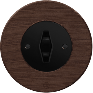 CLASSIC OAK BLACK DIAMOND ROTARY BLACK SWITCH - DYKE & DEAN