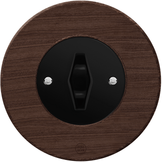 CLASSIC OAK BLACK DIAMOND ROTARY BLACK SWITCH - DYKE & DEAN