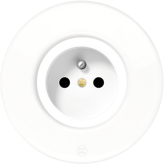 CLASSIC PORCELAIN 2 PIN WHITE SOCKET - DYKE & DEAN