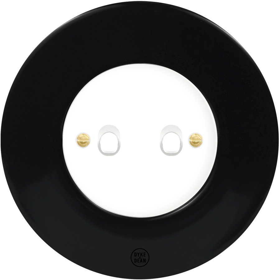 CLASSIC PORCELAIN 2 TOGGLE DOMINO SWITCH - DYKE & DEAN