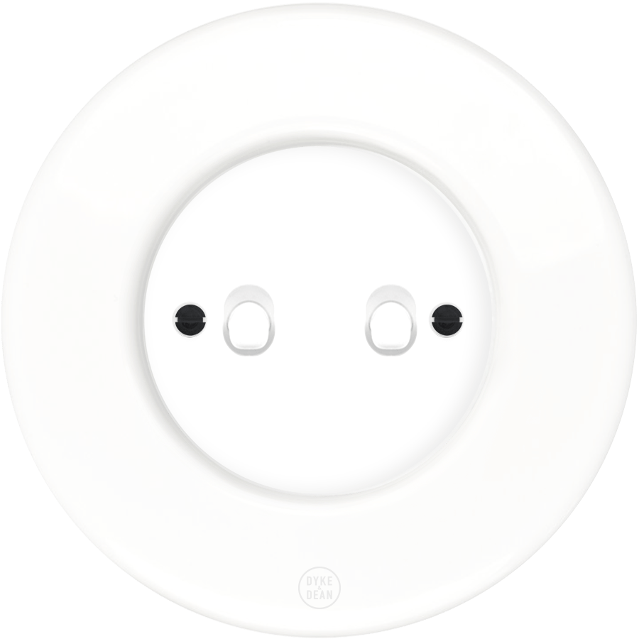 CLASSIC PORCELAIN 2 TOGGLE WHITE SWITCH - DYKE & DEAN