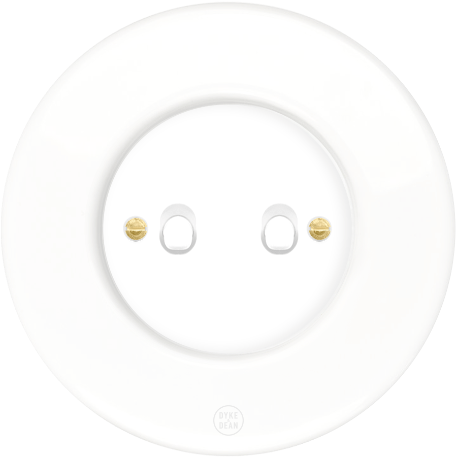 CLASSIC PORCELAIN 2 TOGGLE WHITE SWITCH - DYKE & DEAN