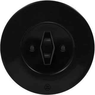 CLASSIC PORCELAIN BLACK DIAMOND ROTARY BLACK SWITCH - DYKE & DEAN