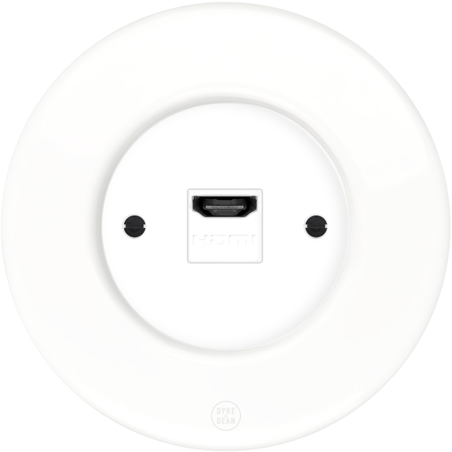 CLASSIC PORCELAIN HDMI WHITE SOCKET - DYKE & DEAN