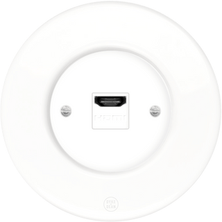 CLASSIC PORCELAIN HDMI WHITE SOCKET - DYKE & DEAN