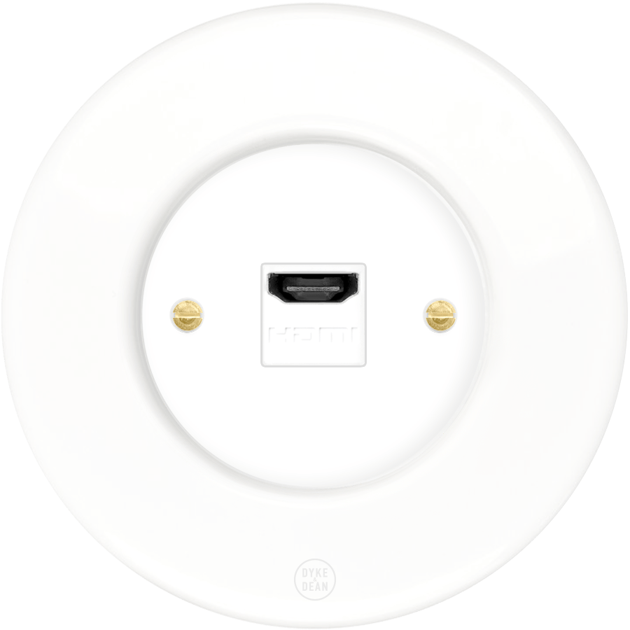 CLASSIC PORCELAIN HDMI WHITE SOCKET - DYKE & DEAN