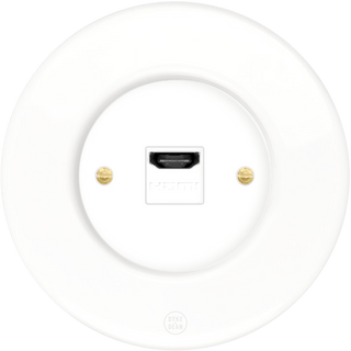 CLASSIC PORCELAIN HDMI WHITE SOCKET - DYKE & DEAN