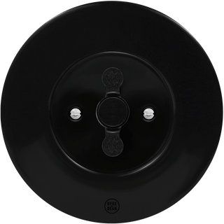 CLASSIC PORCELAIN ROUND ROTARY BLACK SWITCH - DYKE & DEAN