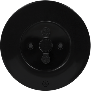 CLASSIC PORCELAIN ROUND ROTARY BLACK SWITCH - DYKE & DEAN