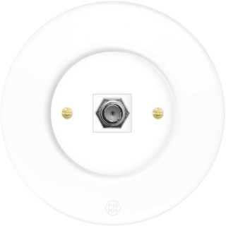 CLASSIC PORCELAIN SAT WHITE SOCKET - DYKE & DEAN