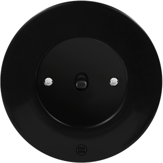 CLASSIC PORCELAIN TOGGLE BLACK SWITCH - DYKE & DEAN