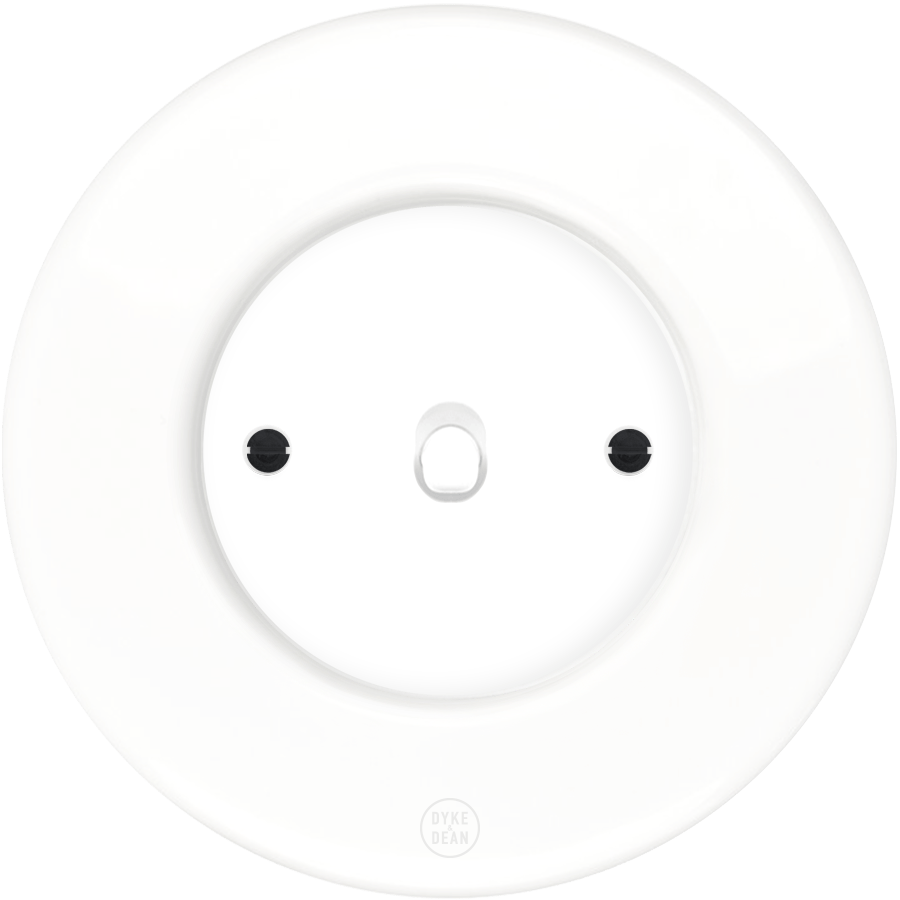 CLASSIC PORCELAIN TOGGLE WHITE SWITCH - DYKE & DEAN