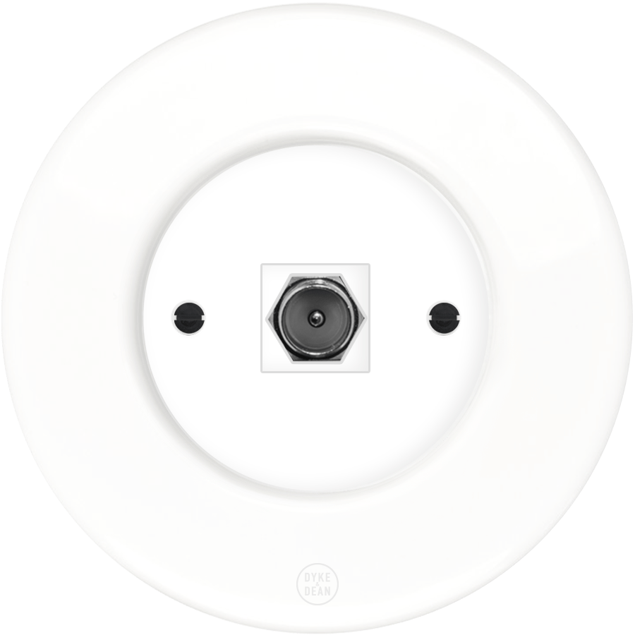 CLASSIC PORCELAIN TV WHITE SOCKET - DYKE & DEAN