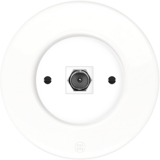 CLASSIC PORCELAIN TV WHITE SOCKET - DYKE & DEAN