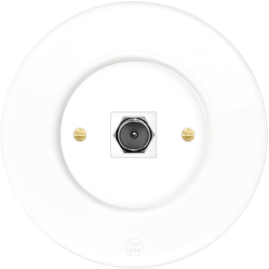 CLASSIC PORCELAIN TV WHITE SOCKET - DYKE & DEAN