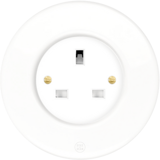 CLASSIC PORCELAIN UK WHITE SOCKET - DYKE & DEAN