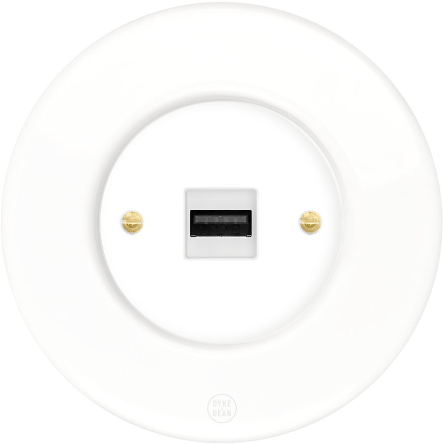 CLASSIC PORCELAIN USB WHITE SOCKET - DYKE & DEAN