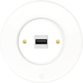 CLASSIC PORCELAIN USB WHITE SOCKET - DYKE & DEAN