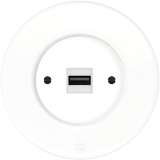 CLASSIC PORCELAIN USB WHITE SOCKET - DYKE & DEAN