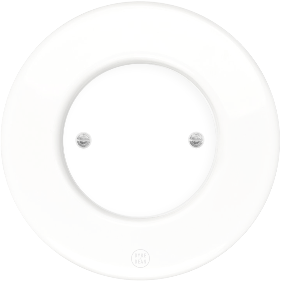 CLASSIC PORCELAIN WALL END PLUG WHITE SOCKET - DYKE & DEAN