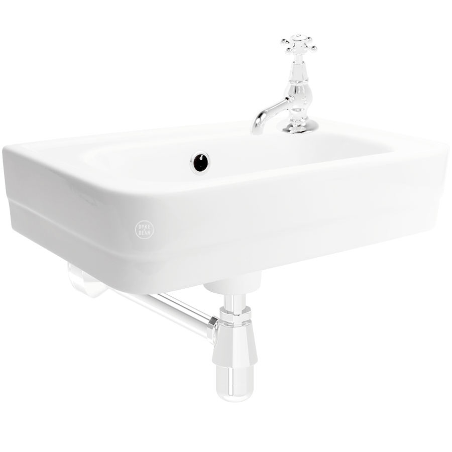 CLOAKROOM WALL HUNG CERAMIC SINK - DYKE & DEAN