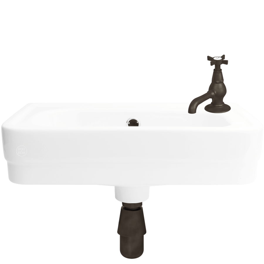 CLOAKROOM WALL HUNG CERAMIC SINK - DYKE & DEAN