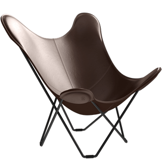 CUERO BUTTERFLY CHAIR BLACK FRAME - DYKE & DEAN