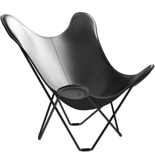 CUERO BUTTERFLY CHAIR BLACK FRAME - DYKE & DEAN