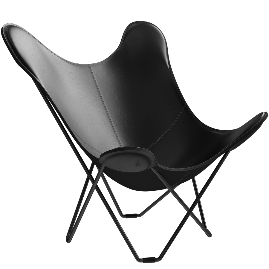 CUERO BUTTERFLY CHAIR BLACK FRAME - DYKE & DEAN