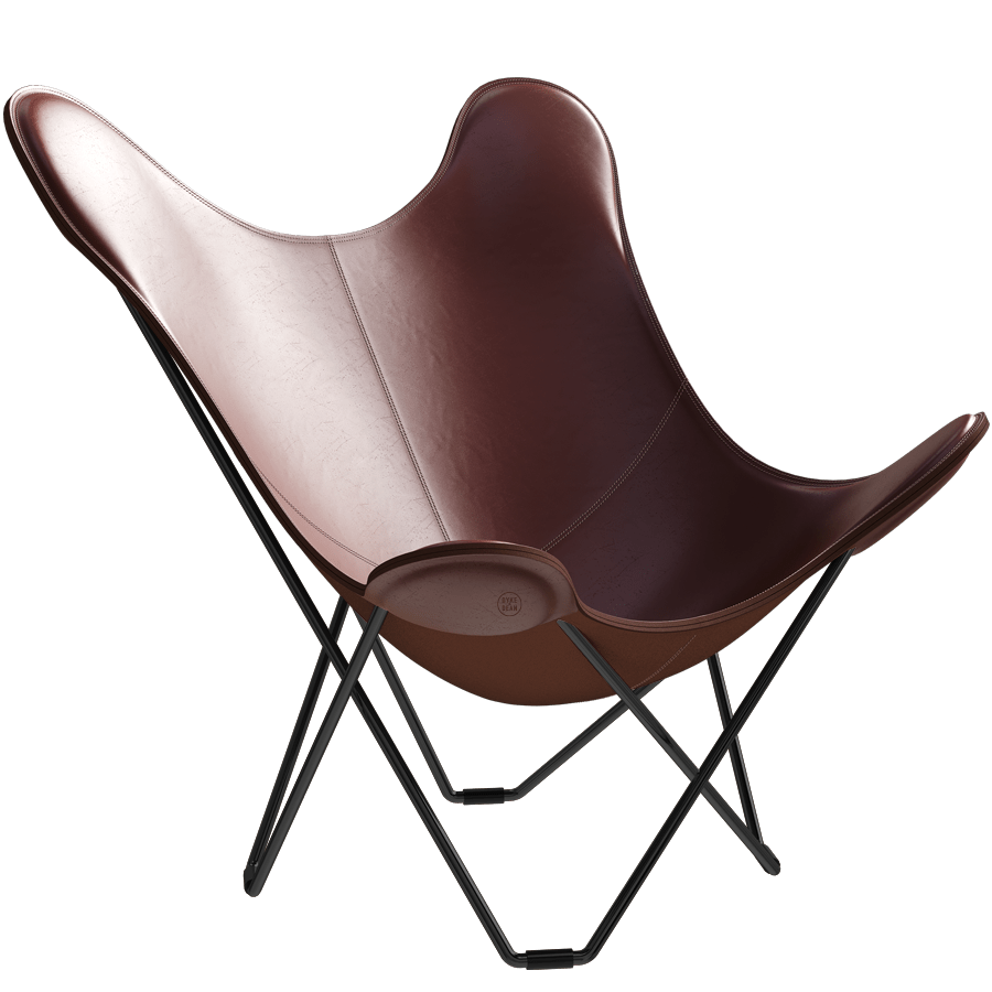 CUERO BUTTERFLY CHAIR BLACK FRAME - DYKE & DEAN