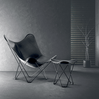 CUERO BUTTERFLY CHAIR BLACK FRAME - DYKE & DEAN