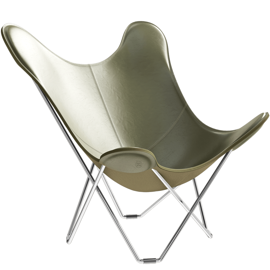 CUERO BUTTERFLY CHAIR CHROME FRAME - DYKE & DEAN