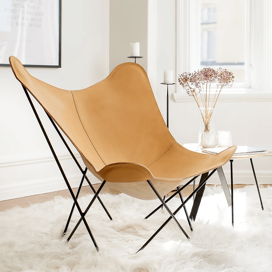 CUERO BUTTERFLY CHAIR GOLD FRAME - DYKE & DEAN