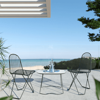 CUERO CACTUS OUTDOOR DINING CHAIR BLACK - DYKE & DEAN