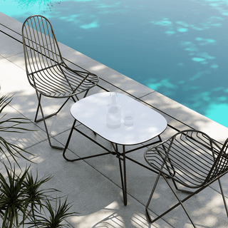 CUERO CACTUS OUTDOOR DINING CHAIR BLACK - DYKE & DEAN