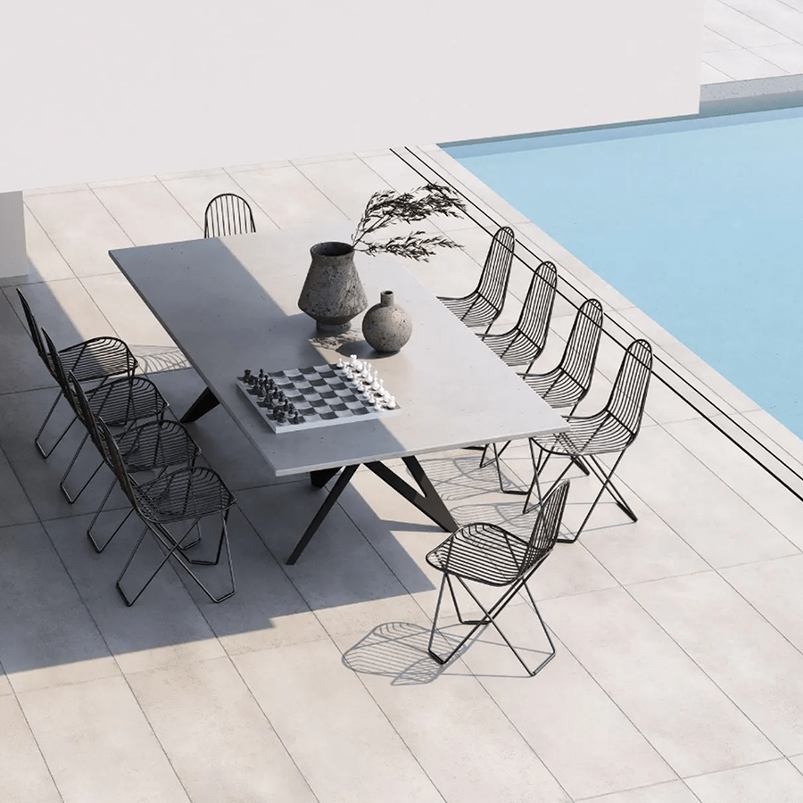 CUERO CACTUS OUTDOOR DINING CHAIR BLACK - DYKE & DEAN