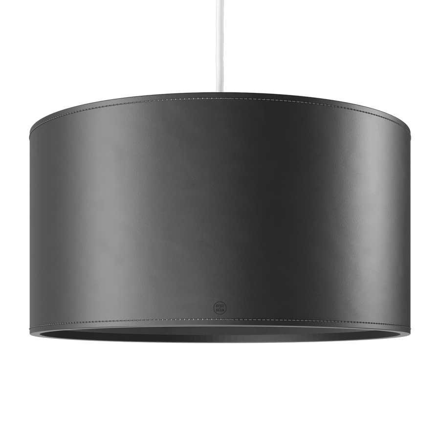 CUERO DRUM LEATHER PENDANT LIGHT BLACK - DYKE & DEAN