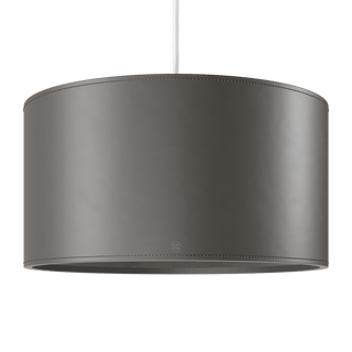 CUERO DRUM LEATHER PENDANT LIGHT GRAPHITE - DYKE & DEAN