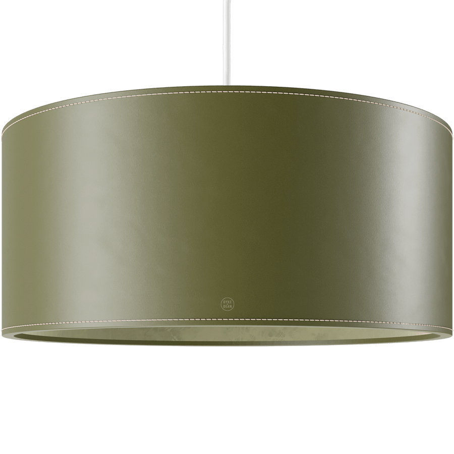 CUERO DRUM LEATHER PENDANT LIGHT GREEN - DYKE & DEAN