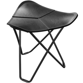 CUERO FLYING GOOSE STOOL BLACK FRAME - DYKE & DEAN