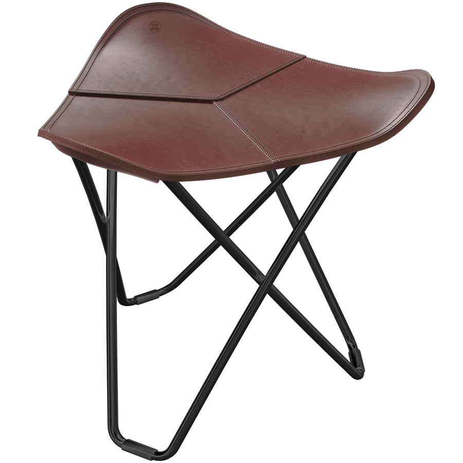 CUERO FLYING GOOSE STOOL BLACK FRAME - DYKE & DEAN