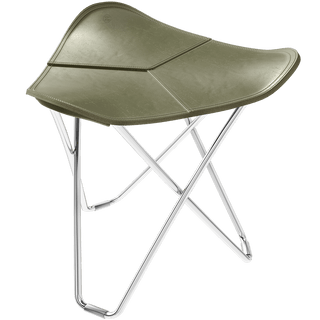 CUERO FLYING GOOSE STOOL CHROME FRAME - DYKE & DEAN