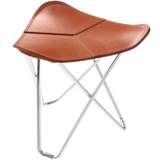 CUERO FLYING GOOSE STOOL CHROME FRAME - DYKE & DEAN