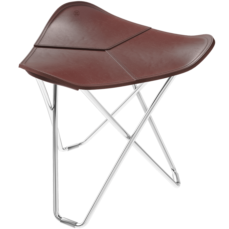 CUERO FLYING GOOSE STOOL CHROME FRAME - DYKE & DEAN